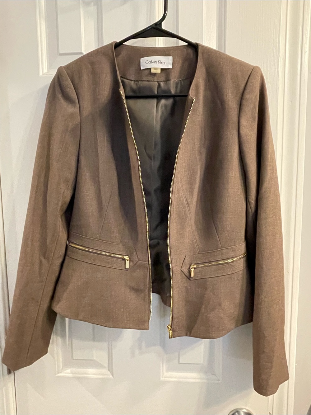 NWOT Calvin Klein Women's Brown tailored Jacket